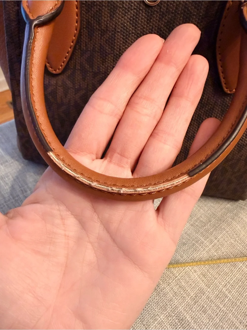 Michael Kors Brown & Tan Signature Satchel